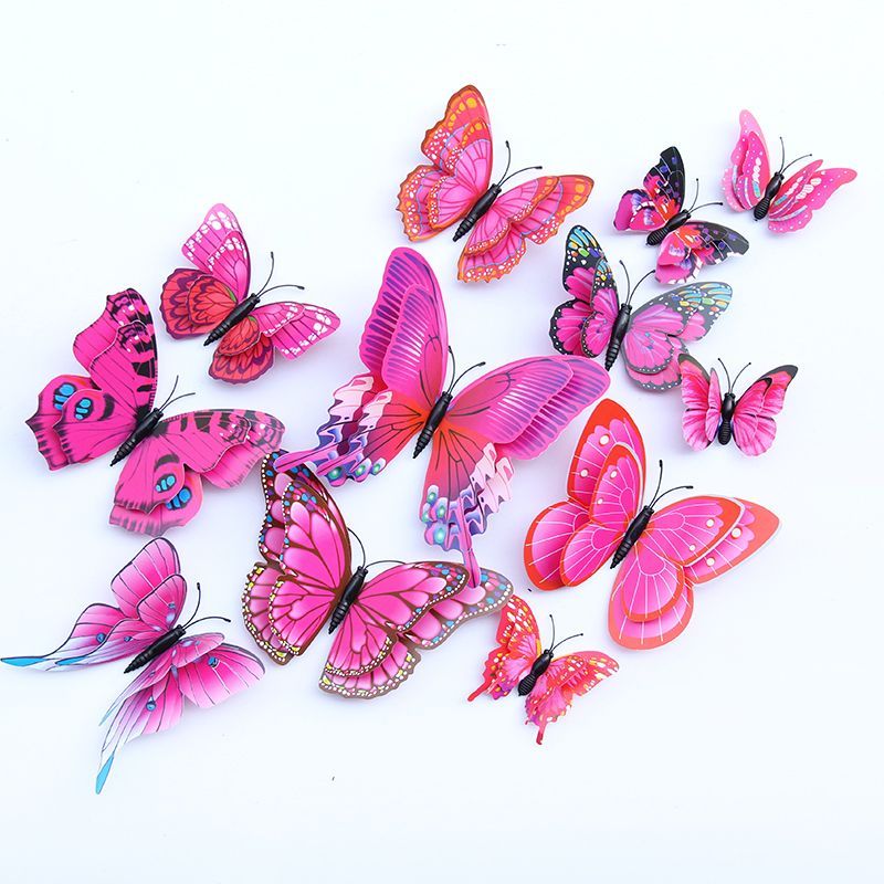 Wall Butterfly Art Decor 3d Home Sticker Decal Stickers Room Diy Decals 12pcs