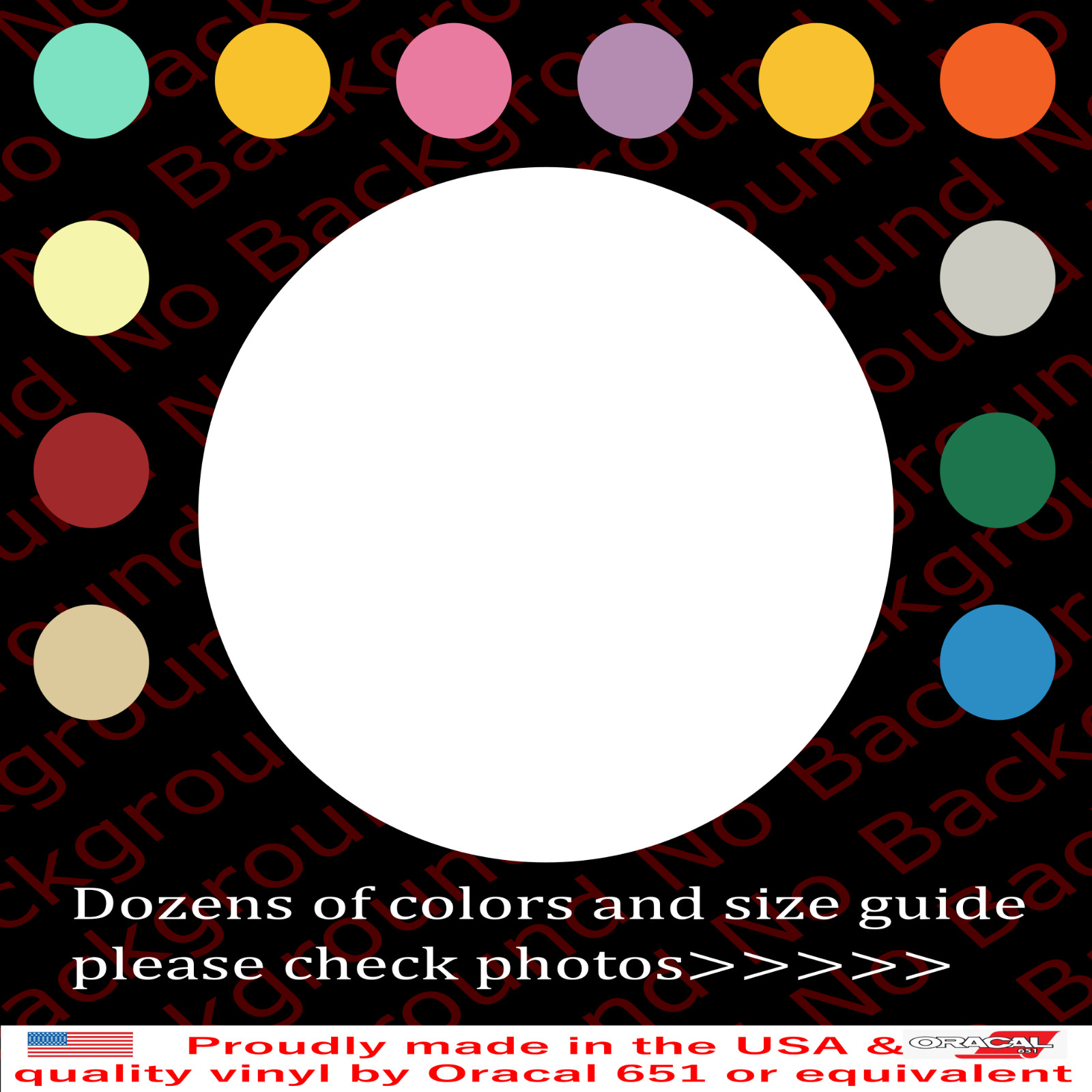Circle Round Dot Spot Shape Vinyl Decal Car Bumper Sticker Window Wall SP019C