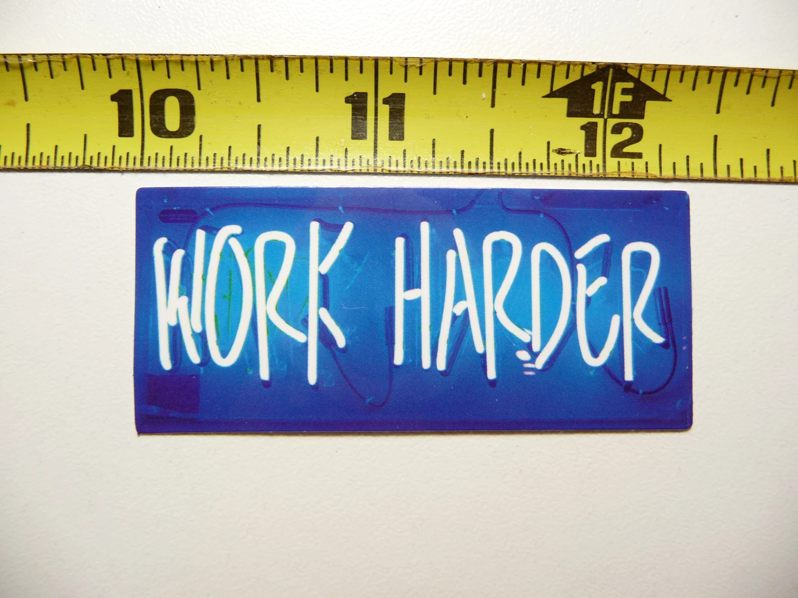 WORK HARDER SMALL STICKER DECAL POSITIVE MOTIVATE WORDS MOTIVATIONAL