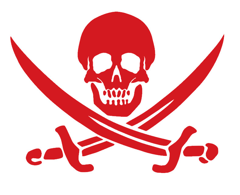 SWORDS CROSSES AND SKULL. Decal Stickers for Cars, Windows, Laptops, Tablets.