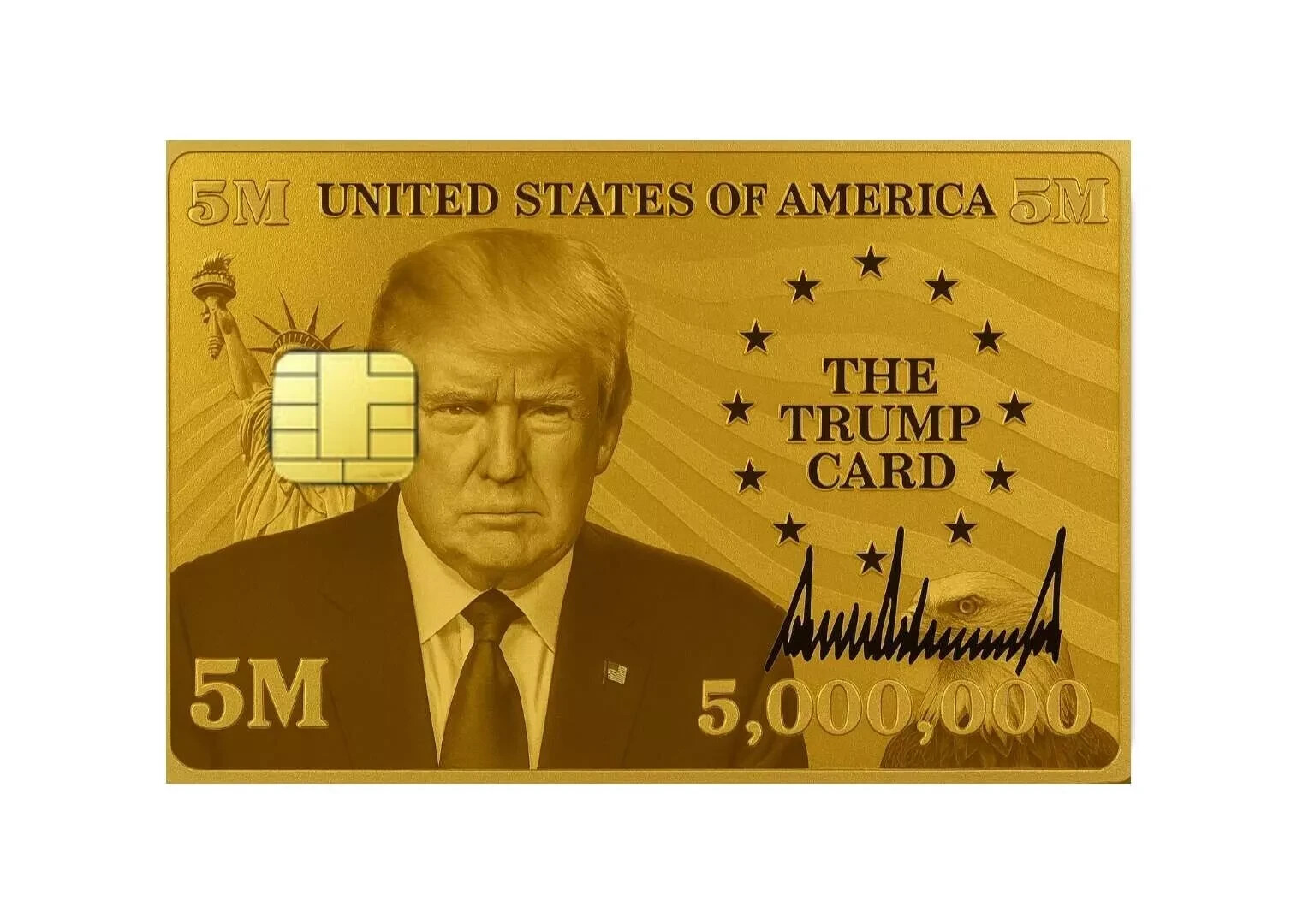 TRUMP Gold Card 5M Credit Card Skin Decal Sticker Cover – 2 Pack MAGA