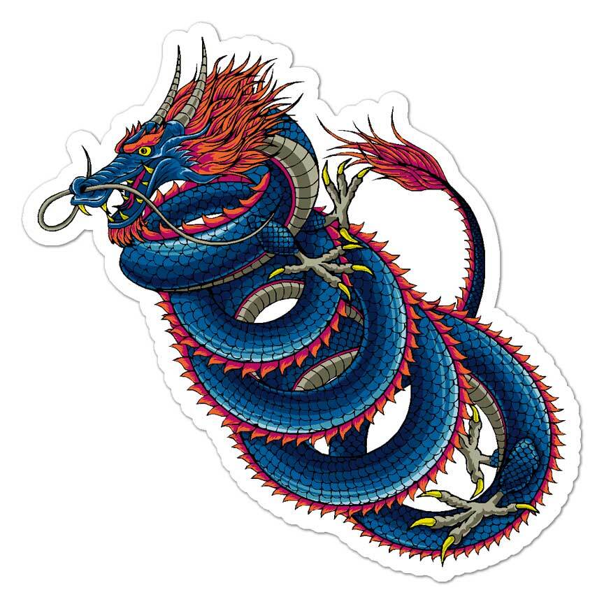 Chinese Oriental Dragon, Vinyl Decal Sticker, Indoor Outdoor, 3 Sizes, #8204