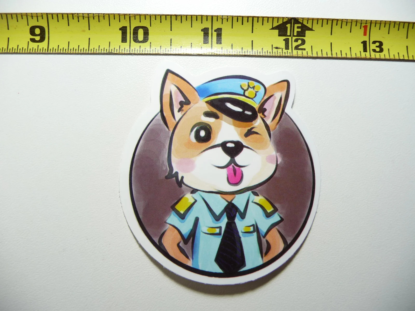 CORGI POLICE DOG SMALL STICKER DECAL DOG PET BEST FRIEND FUNNY LAPTOP