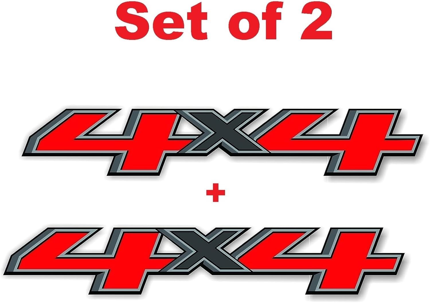 Set of 2 PCS 4X4 Decals Stickers Compatible with 2014-2018 Chevy Silverado Sierr