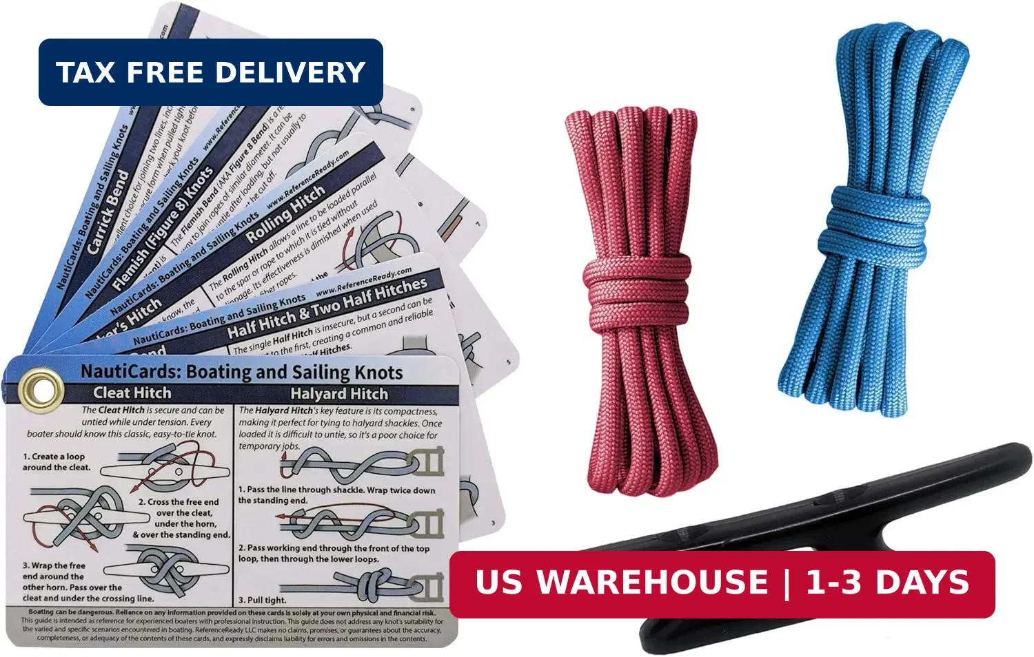 ReferenceReady Nautical Knot Tying Kit for Boaters and Sailors