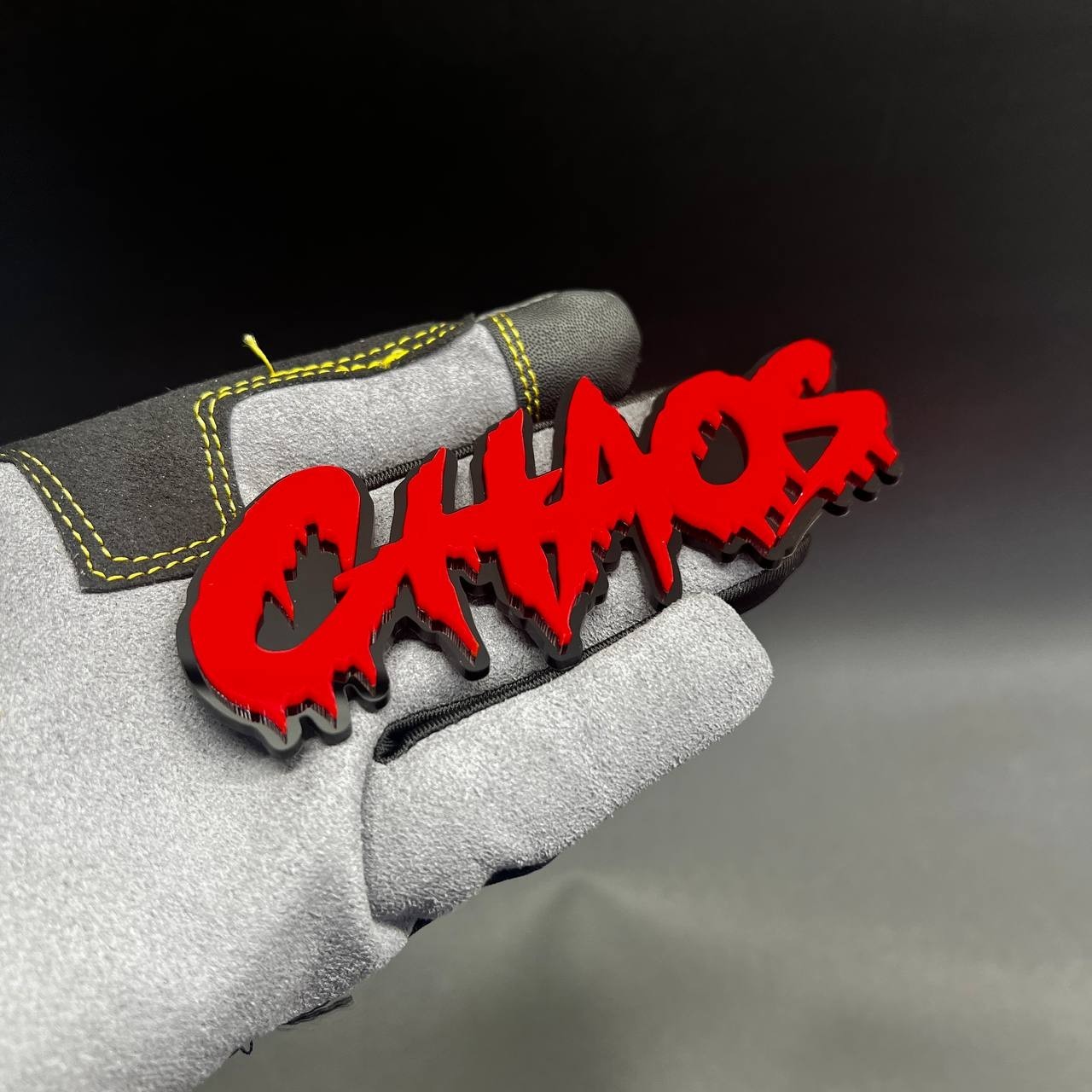 1PC CHAOS 3D Text Custom Car Badge Emblem Fender tailgate Aggressive Decal