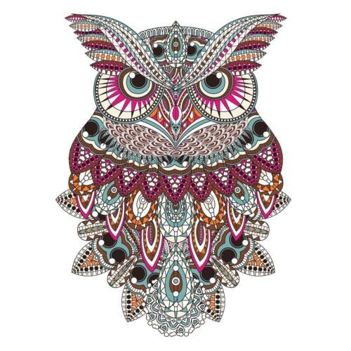 PATTERNED OWL DECAL STICKER 3M USA TRUCK BIKE HELMET VEHICLE WINDOW WALL CAR