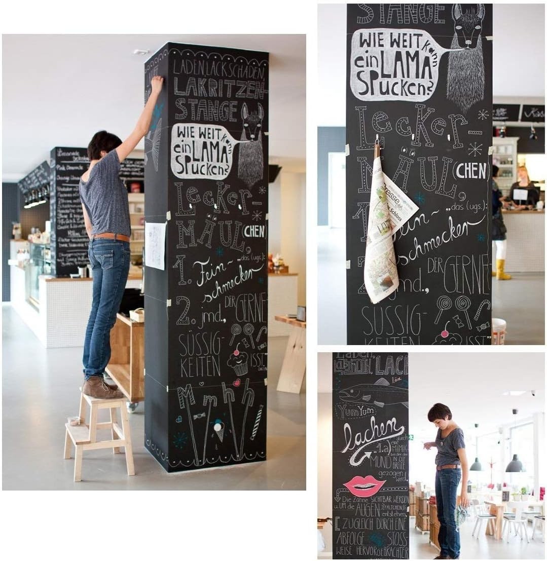 Chalkboard Adhesive Vinyl Roll (8 FEET) 10 Chalks Included – Peel & Stick Chal..
