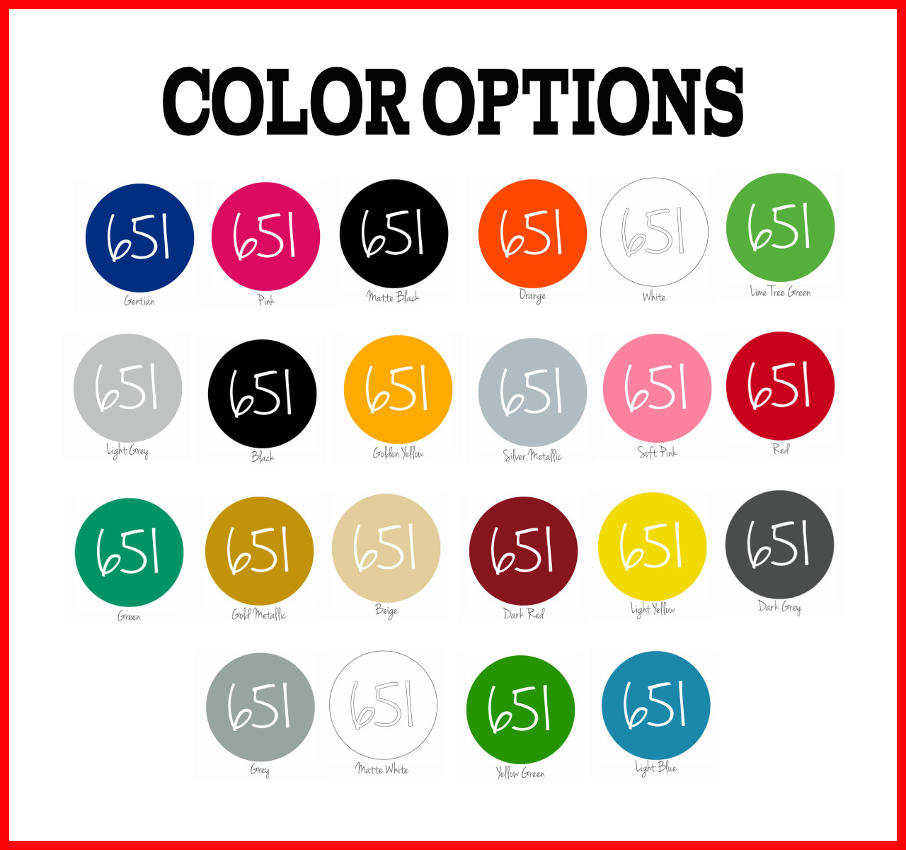 (21 COLORS) BIG 5" Street Address Decal Oracal 651 Vinyl House Number Decals