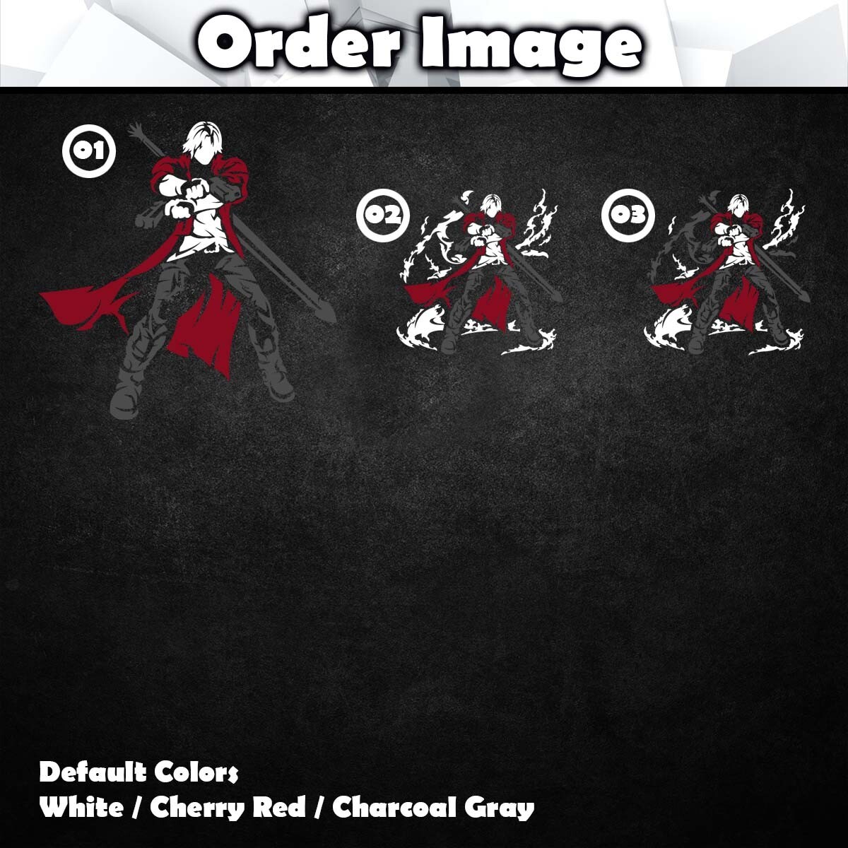 Dante Devil May Cry Vinyl Decal Sticker (Video Game Car Window Laptop PC Tower)