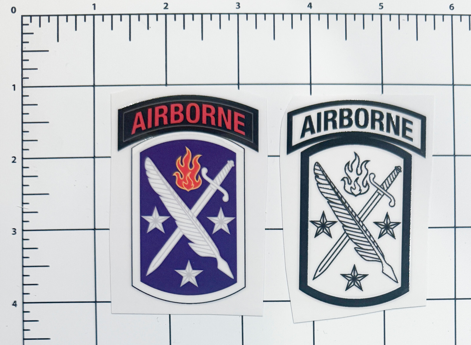 95th Civil Affairs Decals, Perma-Sticker, No Background, $1 Shipping, set of 2