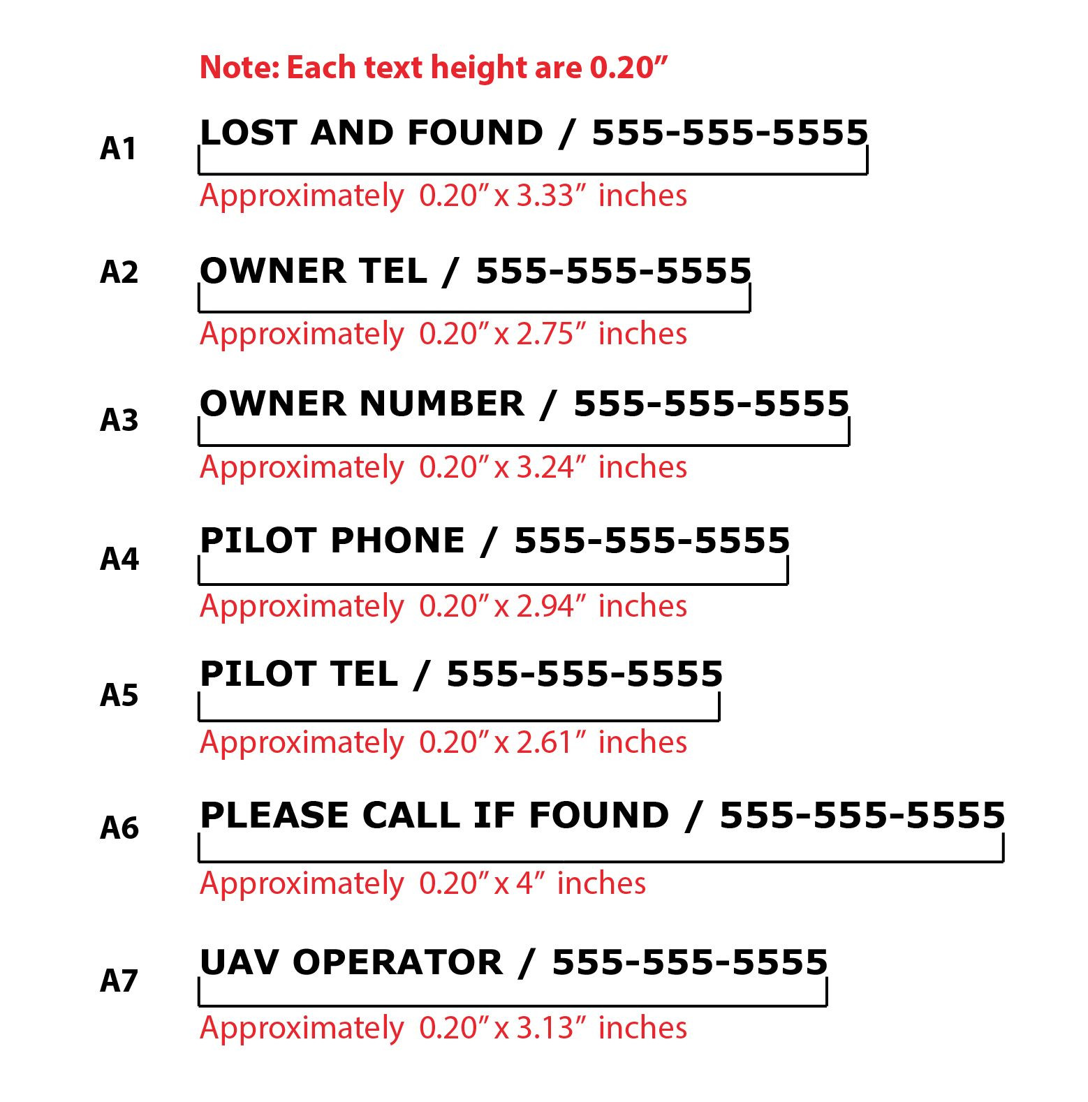 Drone Lost and Found Decal DJI Phantom Typhoon YUNEEC FAA Compliant UAV COLORS