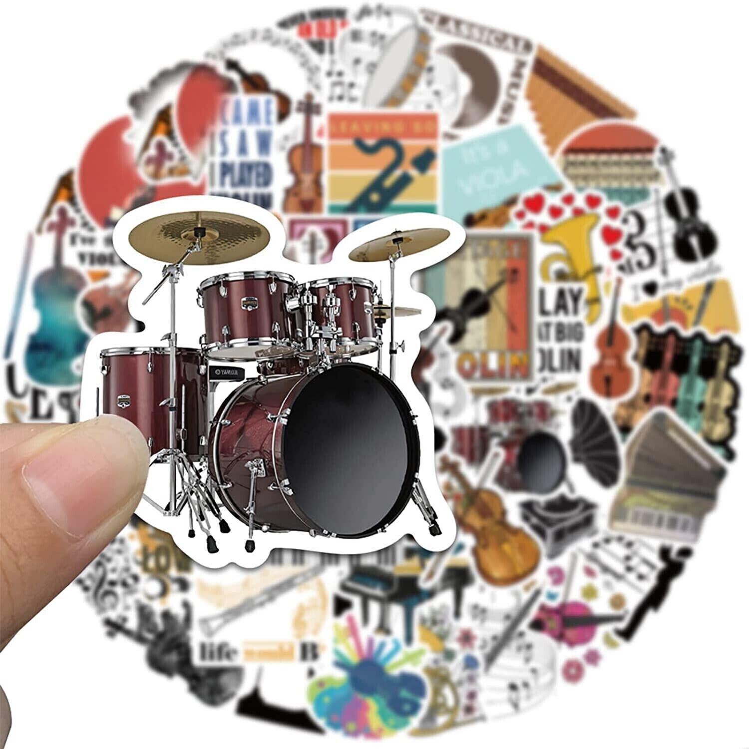 MUSICAL INSTRUMENTS Vinyl Stickers~Violin GUITAR ORCHESTRA Teacher MUSIC~Decals
