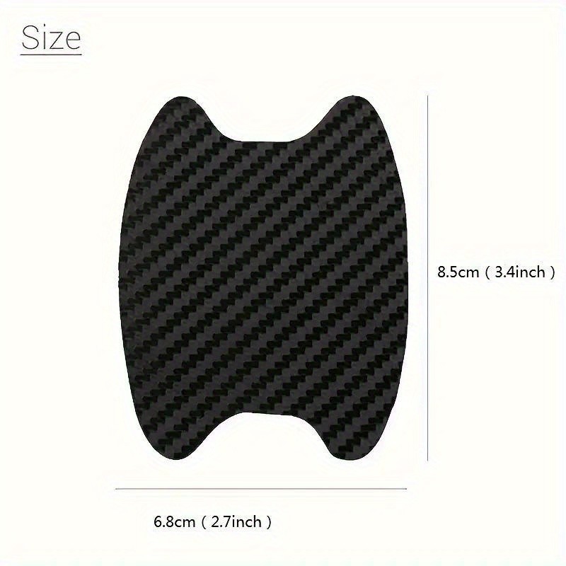 Black White Carbon Fiber Door Sticker（16PCS）- 4 Blue + 4 Red + 4 Black + 4 White