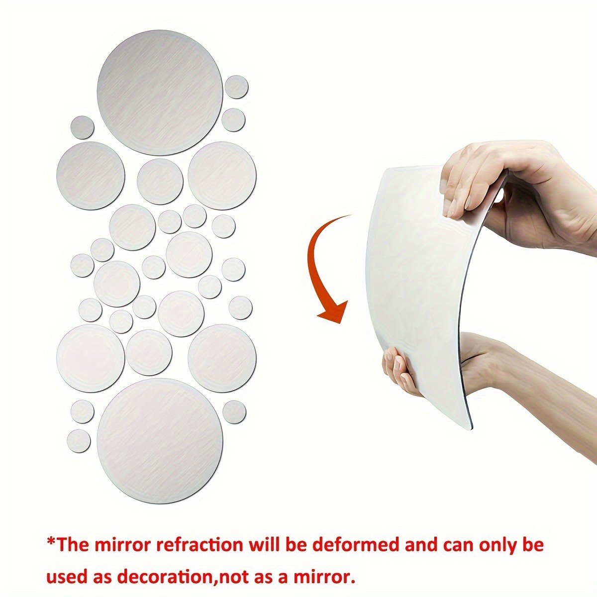 Reusable Self Adhesive Mirror Tiles Lightweight Hallway Background Wall