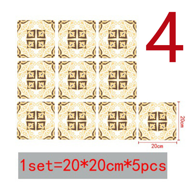 5pcs Vinyl Wall Scale Durable Decal Tiles Floor Stickers