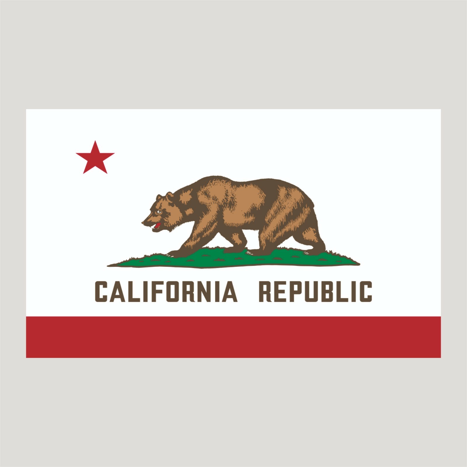 California State Flag Sticker, Decal, Bumper Sticker Vacation Sticker 3" x 5"