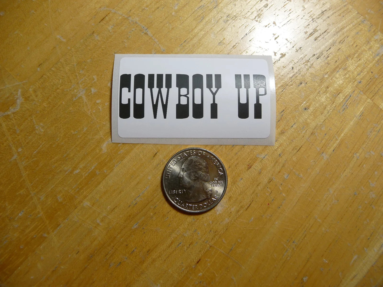 COWBOY UP TEXT STICKER DECAL 1 – 50 BULK PACK FUNNY RODEO RANCH COUNTRY