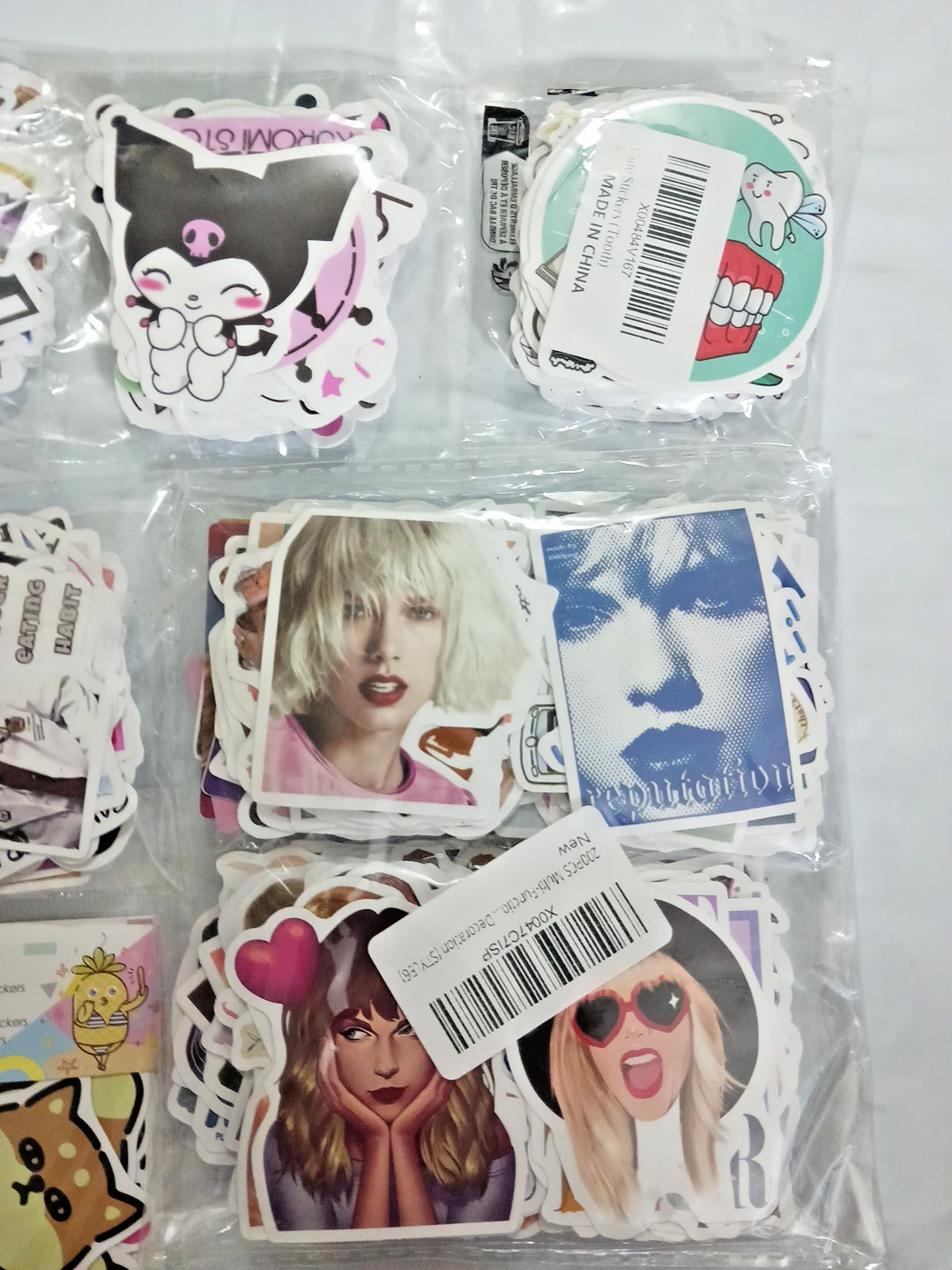 Sticker Lot. over 1000 stickers. spiderman, taylor S, animals, monsters, hearts