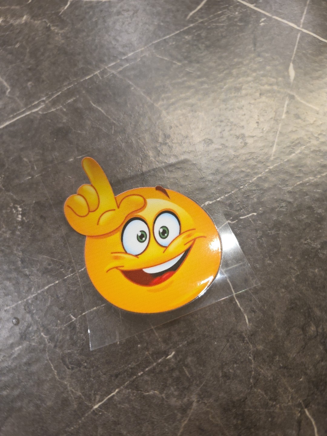 Smiley Face Loser Emoji UV DTF Decal Sticker for Hard Surfaces Full Color USA
