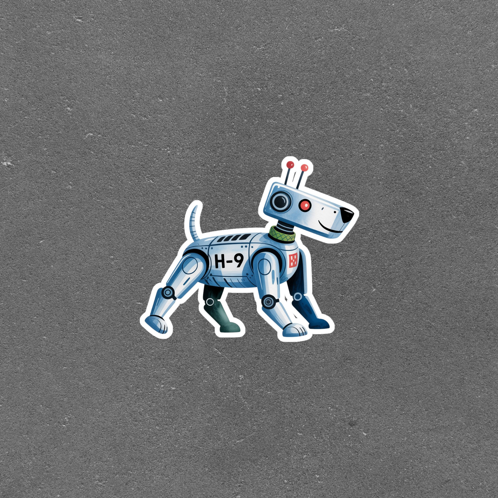 Cute Robot Dog H-9 Tech Sticker Decal for Laptops and Gadgets #6840