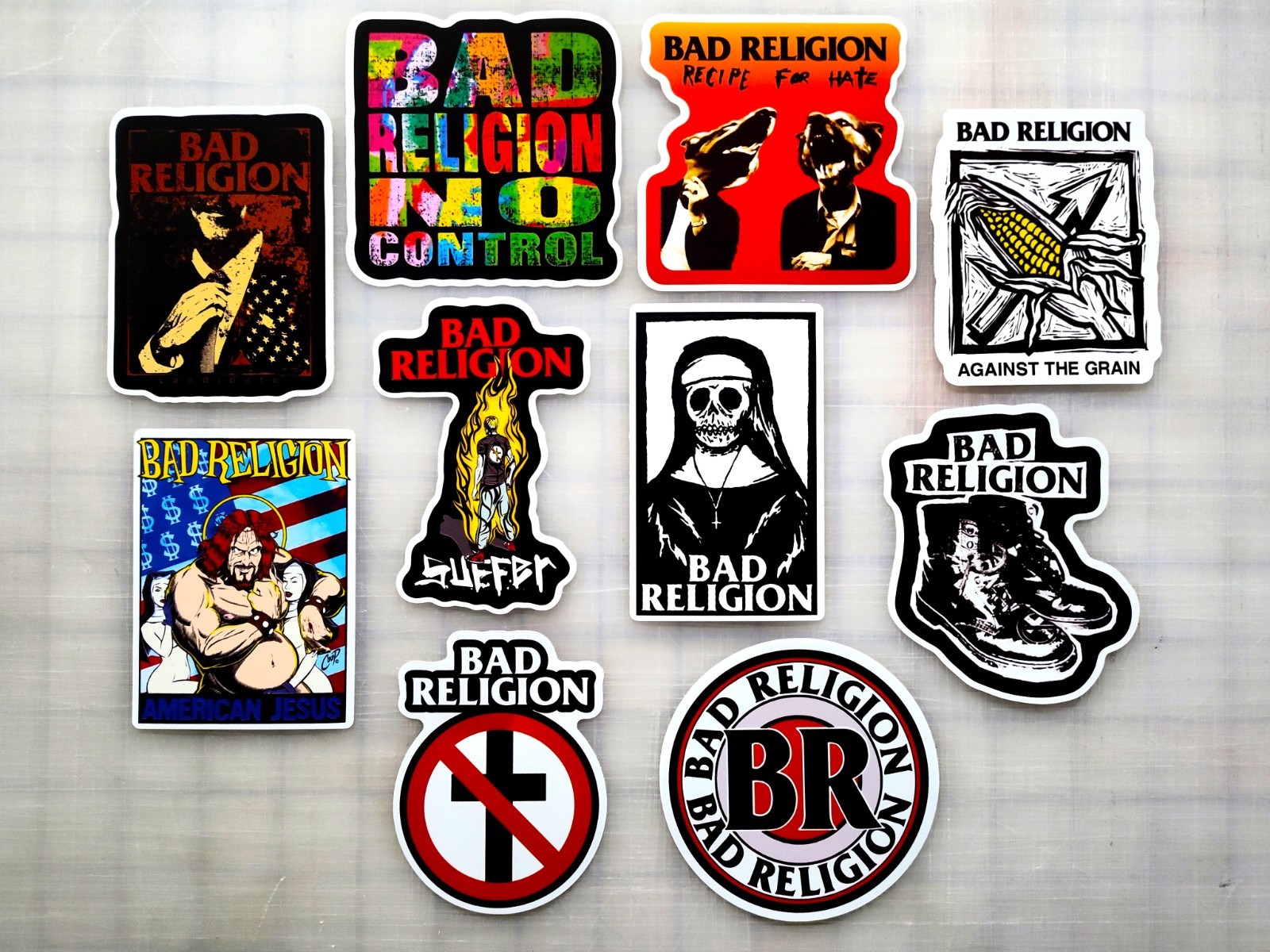 Bad Religion Vinyl Sticker Lot (10 Pack) punk dead kennedys nofx rancid hardcore