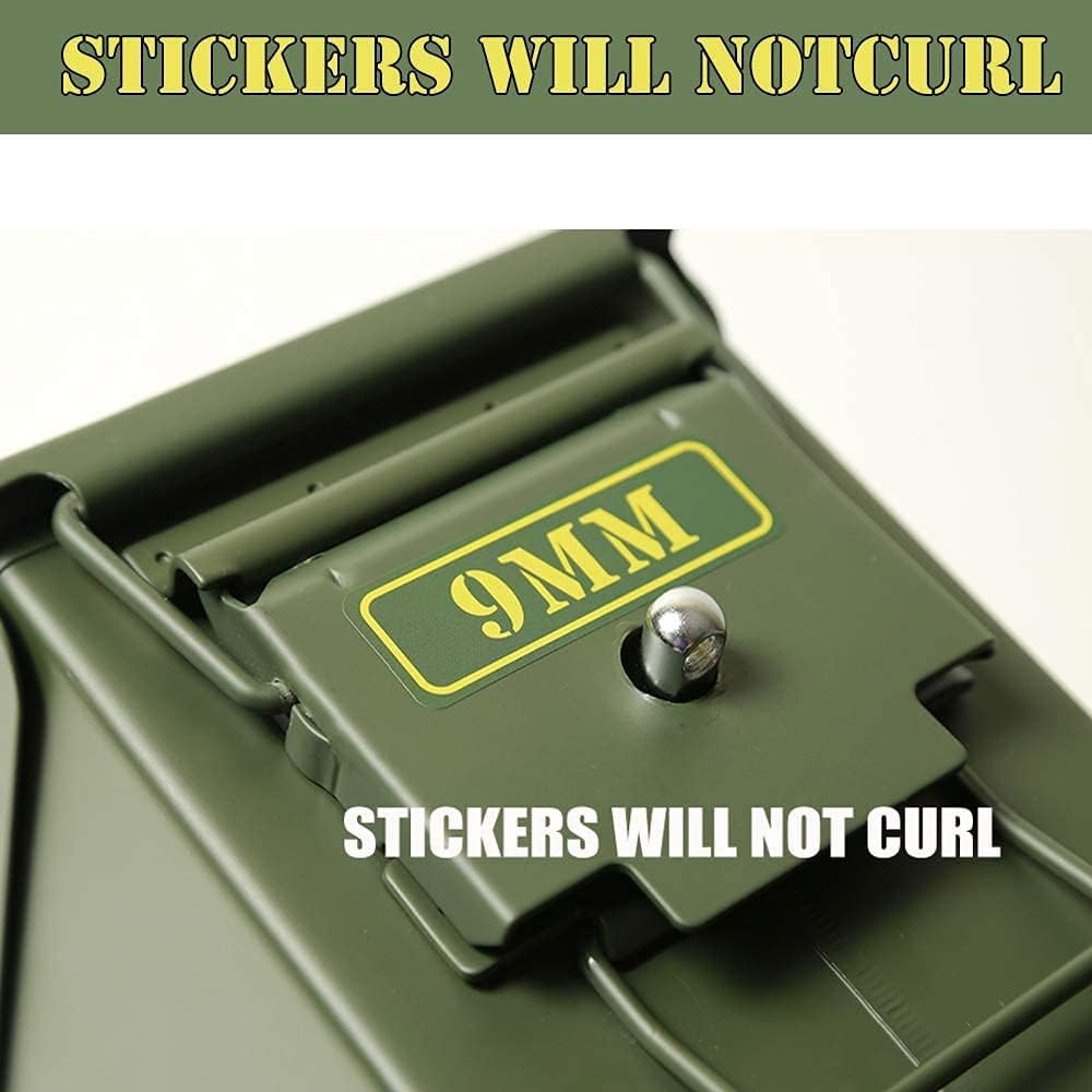 Ammo Can Vinyl Sticker Set Decal Label .410 .44 .45-70 .22 .223 .308 9MM .380 .4