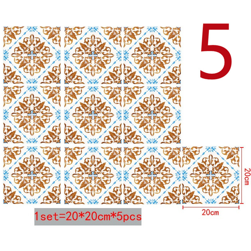 5pcs Vinyl Wall Scale Durable Decal Tiles Floor Stickers