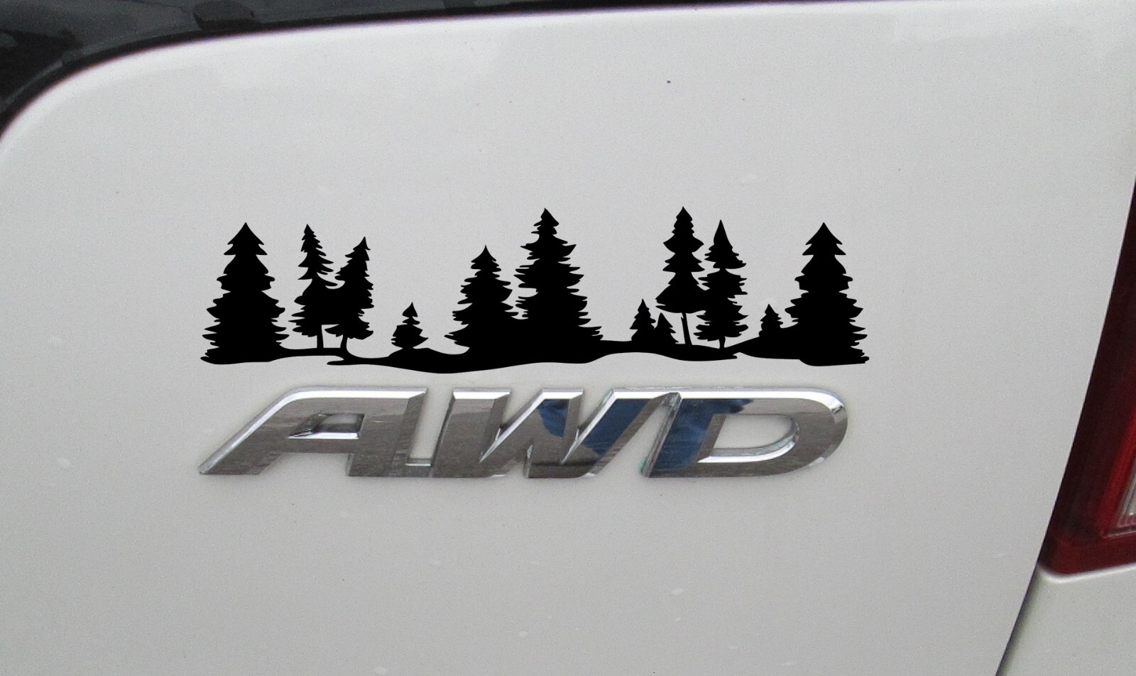 Tree Line Vinyl Decal V2 – Hiking Camping Forest Car Emblem – Die Cut Sticker