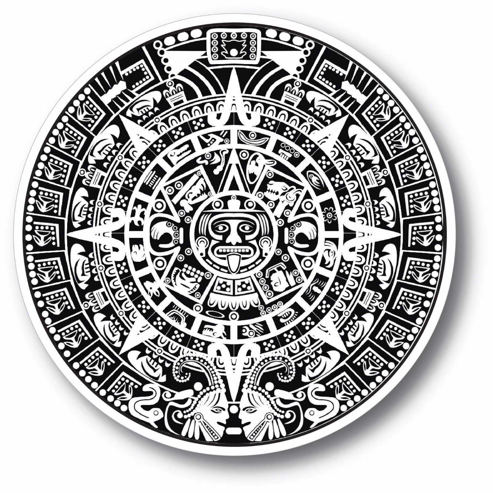 Maya Mayan Calendar Mexico Aztec Car Bumper Vinyl Sticker Decal 6" X 6"
