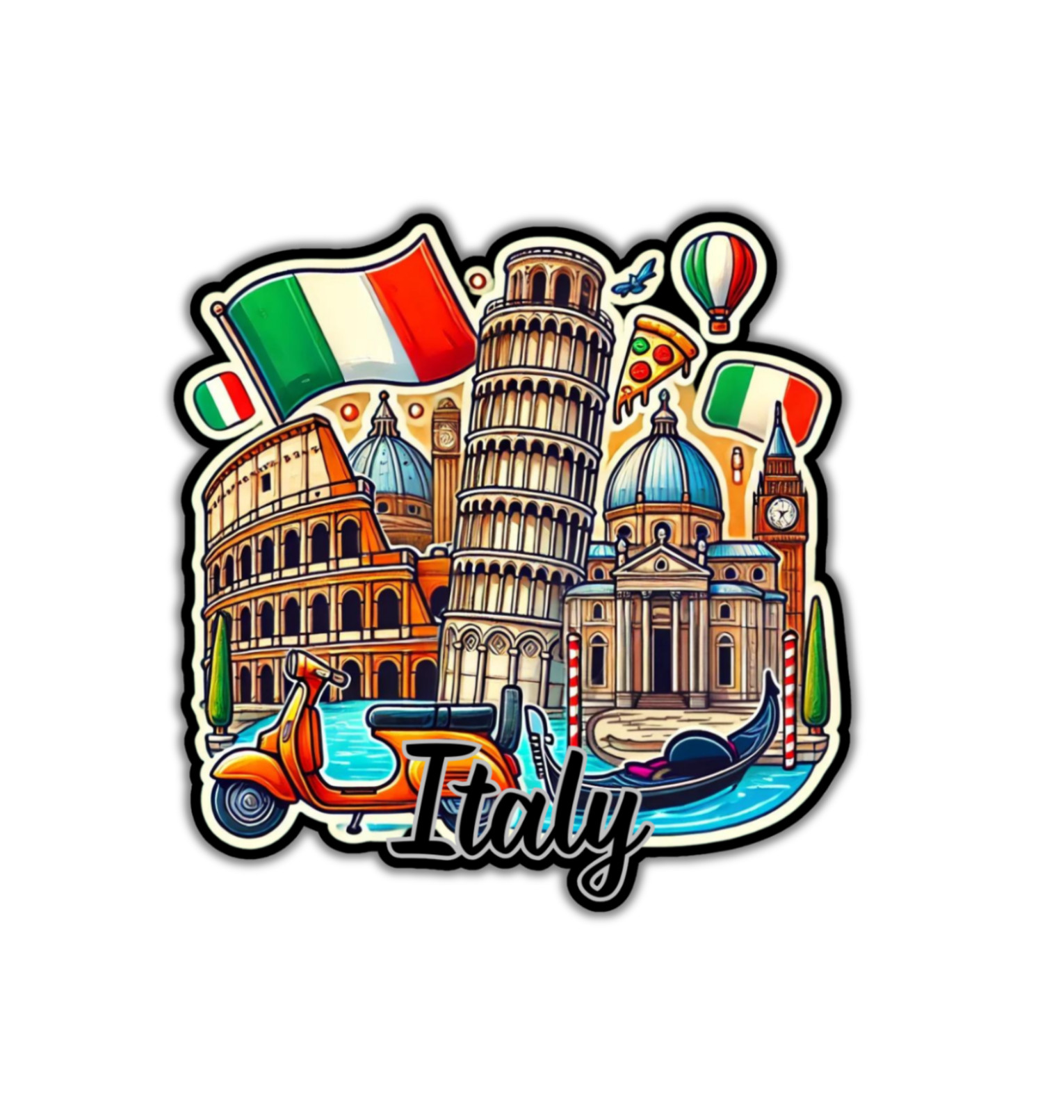 Italy Fridge Magnet or Laptop Sticker