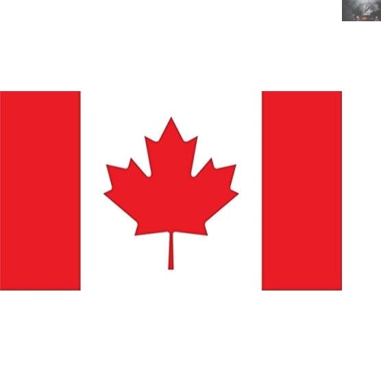 5×3 Canada Flag Vinyl Decal – Made in the USA, Durable & Stylish