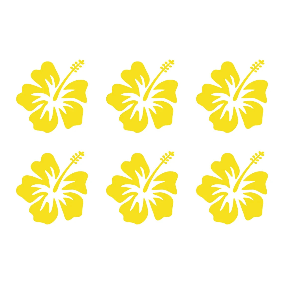 Hawaiian Hibiscus Flower Vinyl Decals