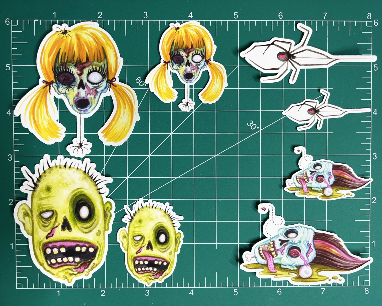 Zombie Stickers 3” Wide – Pack Of 10