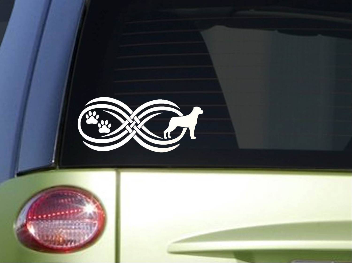Tribal Rottweiler Infinity Sitcker *I780* 8.5 inch wide decal