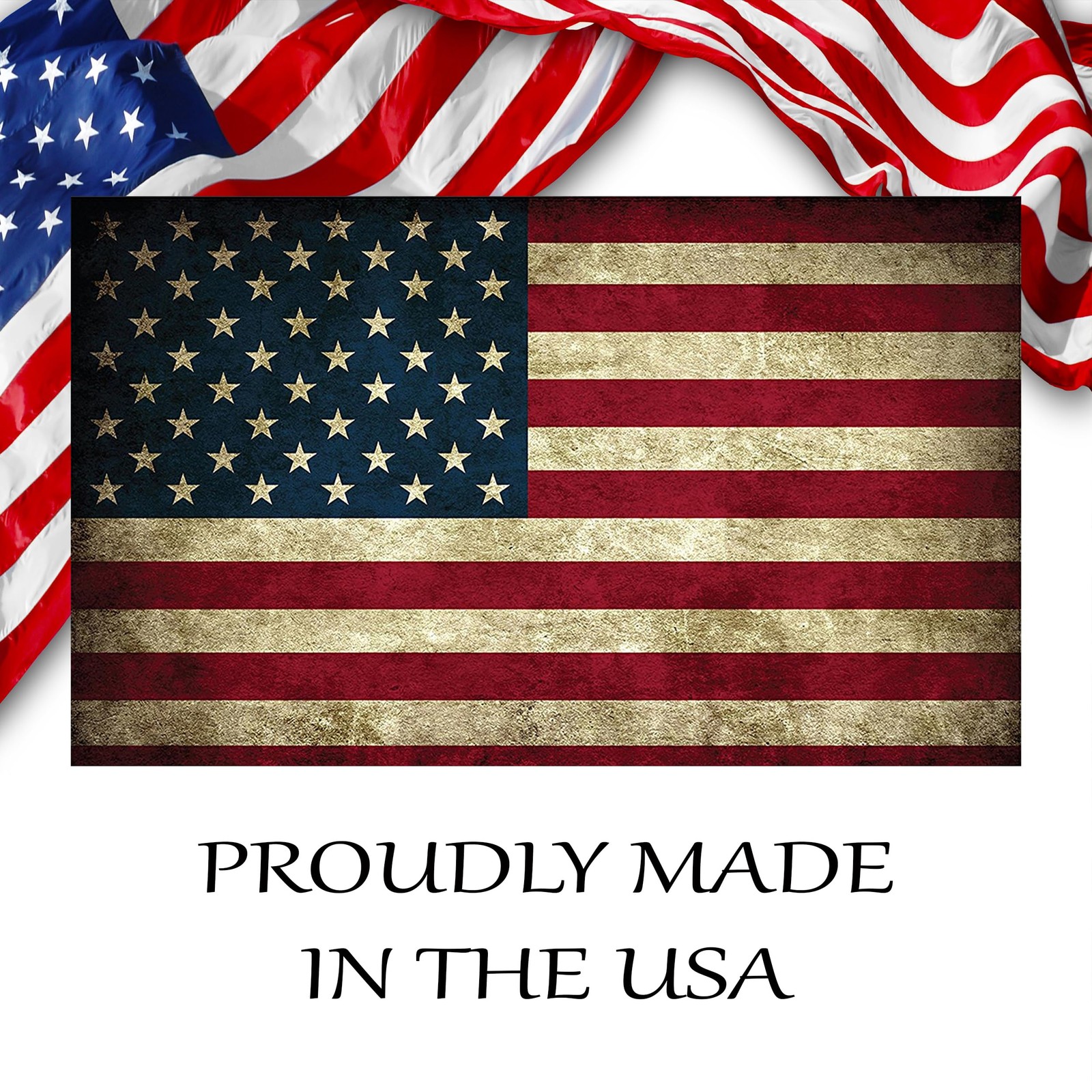 Large Rustic Tattered American USA Flag Car Truck Window Decal Patriotic Auto…