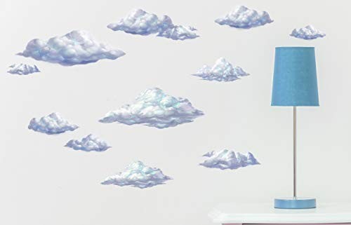 Sky Cloud Wall Decals – Beautiful Peel & Stick Kids Room Decor, Nursery Art, Pla