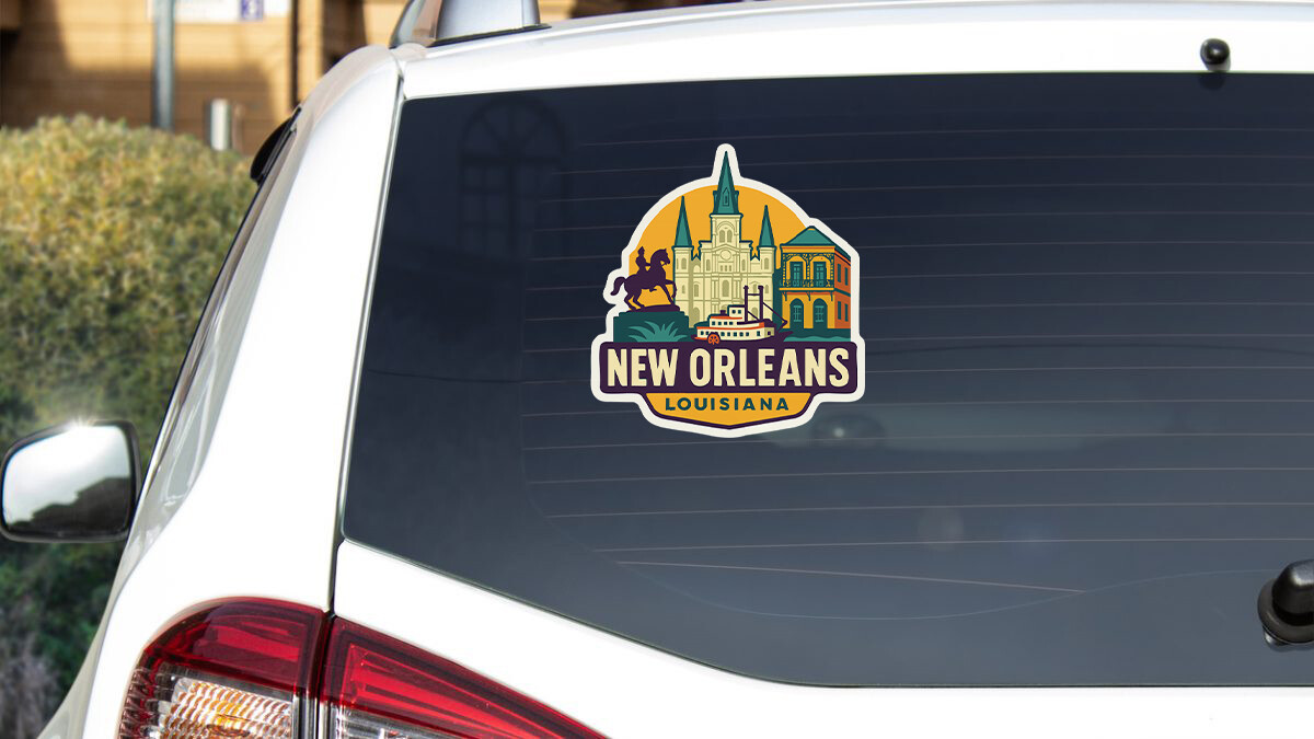 New Orleans Sticker Decal Vinyl Die-Cut City Skyline Landmark Design