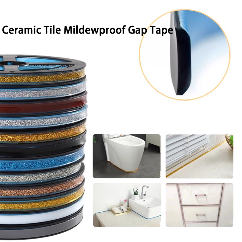 Ceramic Tile Mildewproof Gap Tape 7.5mm-15mmx6Meter Waterproof Seam Sticker