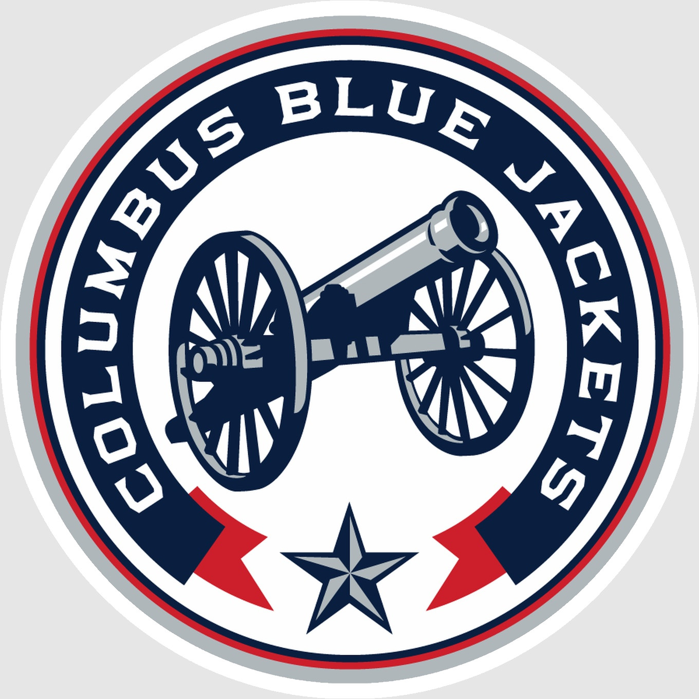 Columbus Blue Red Hockey Weather Resistant Vinyl Sticker/Decal 09