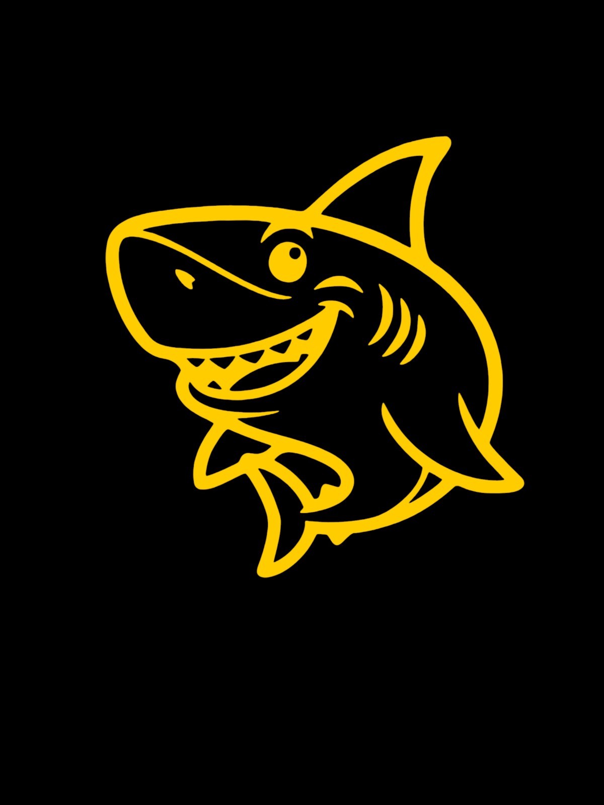 Happy Shark Ocean Decal for car Windows Laptops most Smooth Surfaces