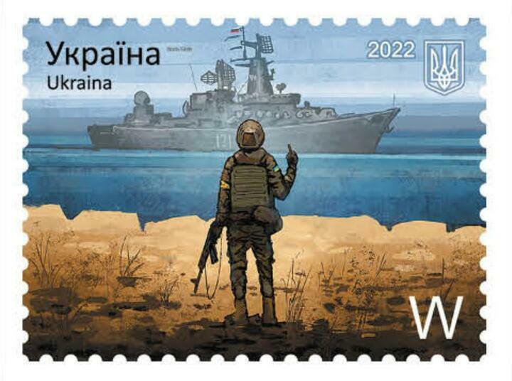 6 pcs stickers Russian warship, go F *** yourself, stamps W Ukraine War DONE