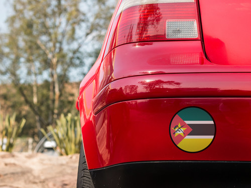 Mozambique Flag Circle Sticker Decal