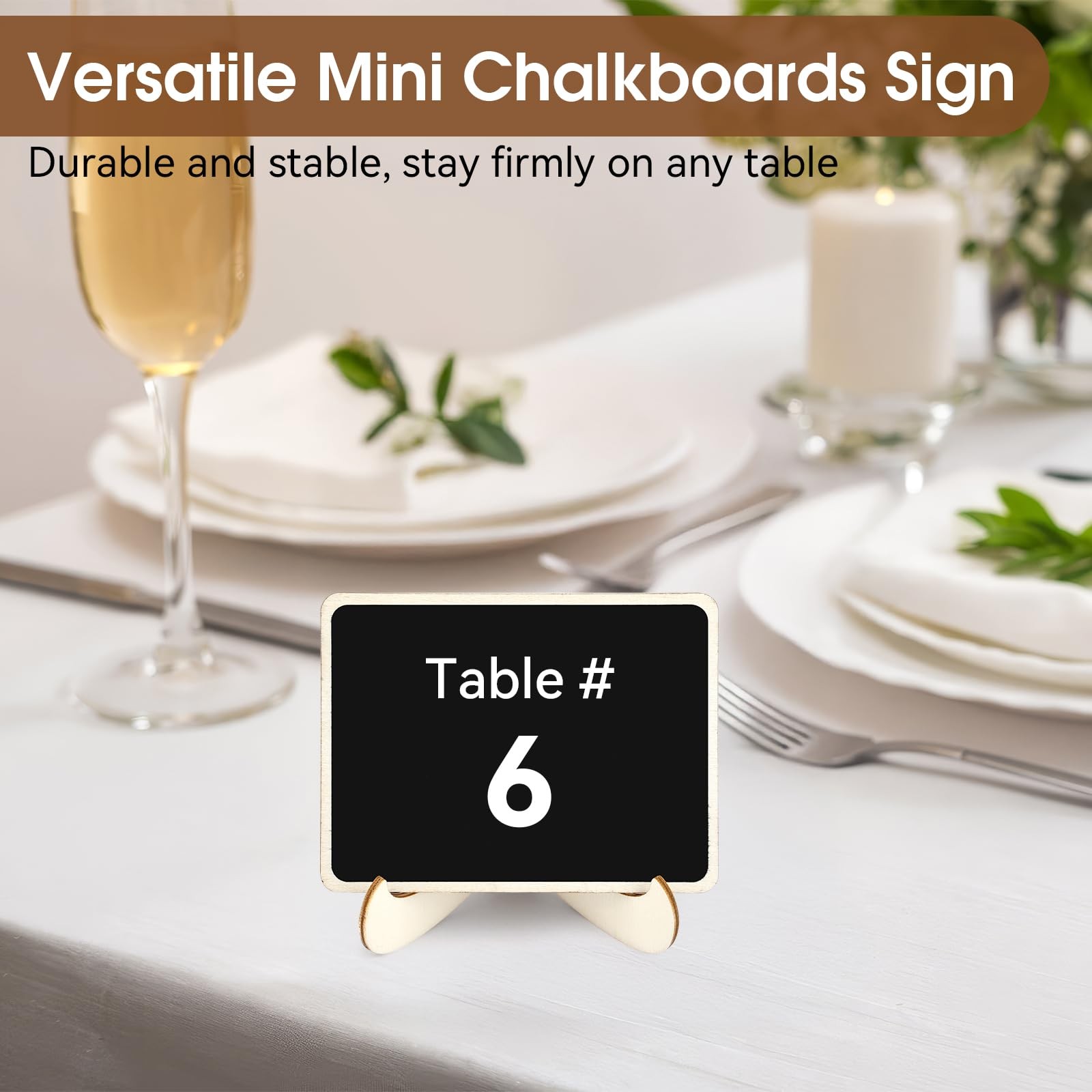 30 Pack Mini Chalkboard Signs, Food Labels for Party Buffet, Black, Wedding