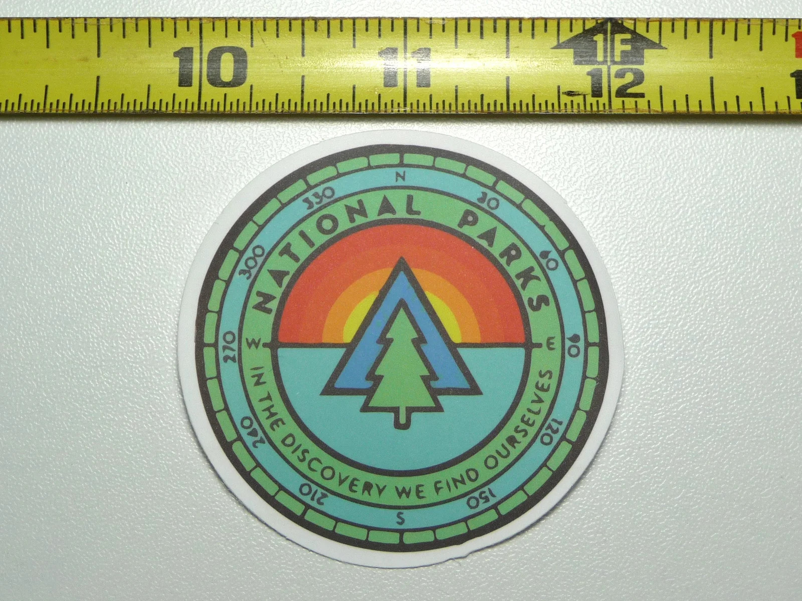 NATIONAL PARK COMPASS FIND OURSELVES SMALL STICKER DECAL HIKING CAMPING NATURE