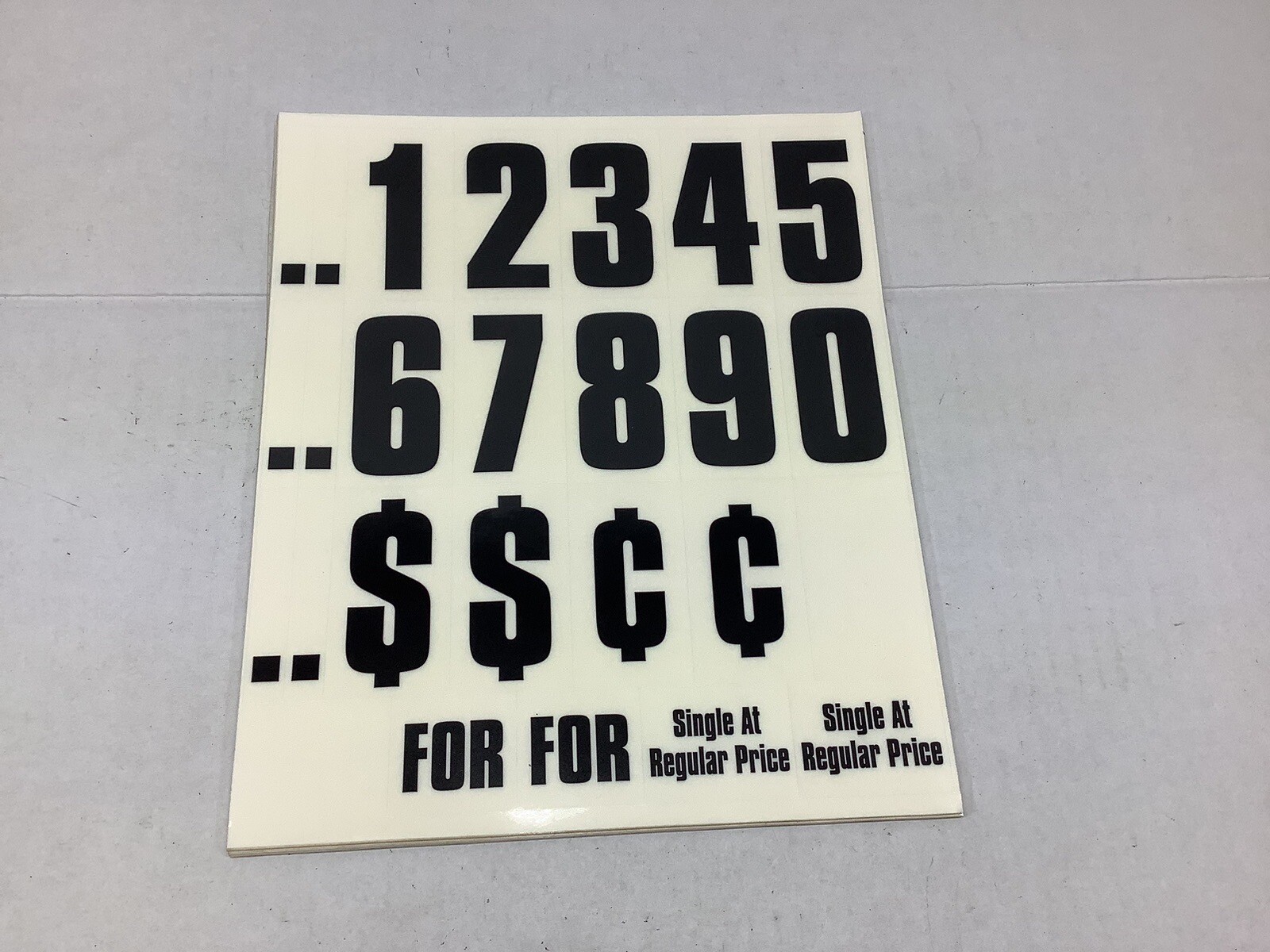 Black Pricing Numbers Multiple Sheets 50-100? – Brand Unknown