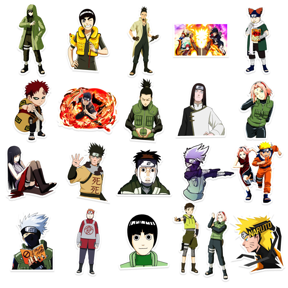 50 Pcs Stickers Naruto Uzumaki Anime Skateboard Luggage Phone Laptop Car Vinyl