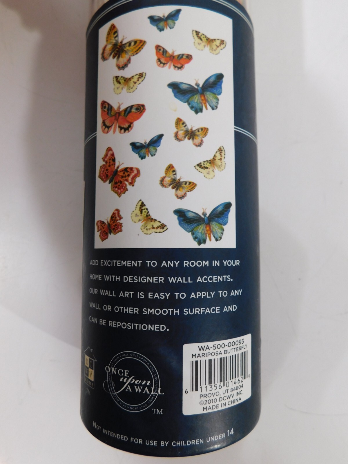 Butterfly Wall Accents Decals Vinyl Reusable Removable 23" x 12" Sheet