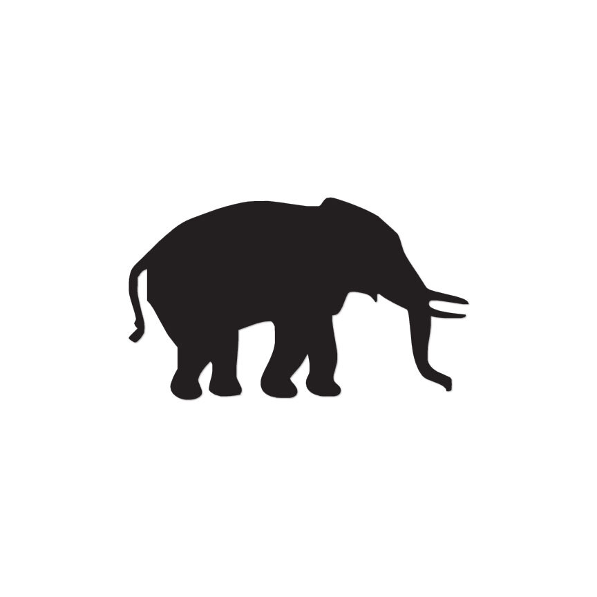 Elephant Mammoth Tusk – Vinyl Decal Sticker – Multiple Colors & Sizes – ebn2798