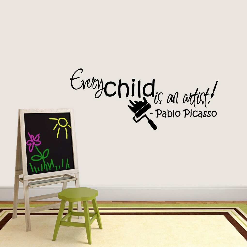 Every Child Is An Artist Wall Decal – Kids, Classroom, Playroom, Wall Sticker
